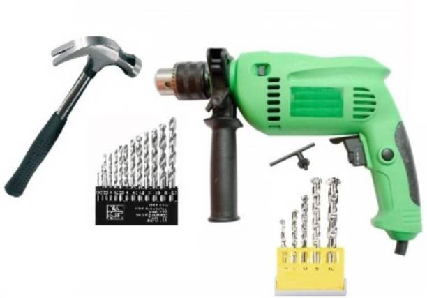 Tinax 13mm Hammer Drill Machine With Kit Set Power &amp; Hand Tool Kit