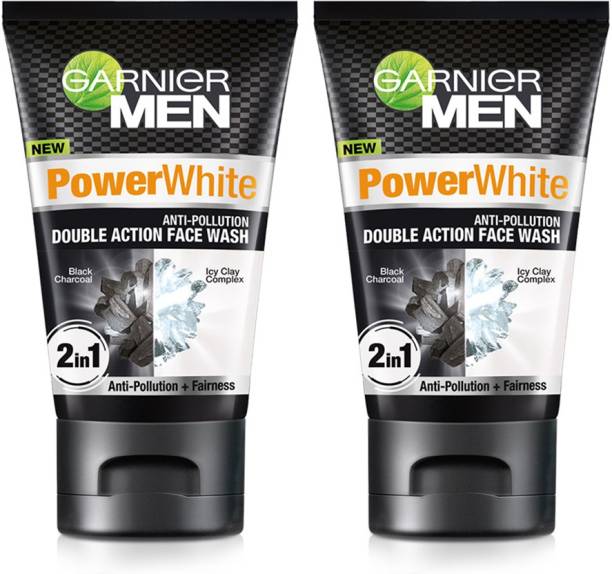 Garnier Men Men Power White Anti Pollution  (Pack of 2) Face Wash