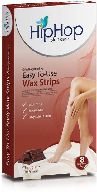 HipHop Skincare Body Wax Strips with Argan Oil - Chocolate 40 wax (Pack of 2) Strips