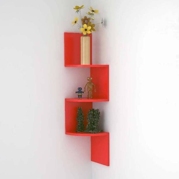 Martemporim CORNER RACK SHELF Wooden Wall Shelf