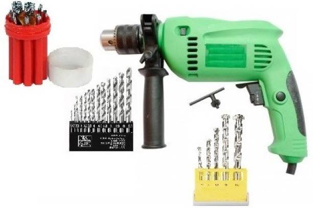 Tinax 13mm Hammer Drill Machine With Kit Set Power &amp; Hand Tool Kit
