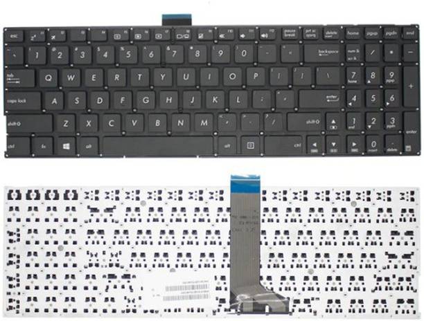 ASUS X553 X553M X553MA Internal Laptop-size Laptop Keyboard Compatible with Desktop, Laptop, Mac Backlit Membrane Mixed Colour Lighting, White & Black Keycaps, Double Injection Key Caps