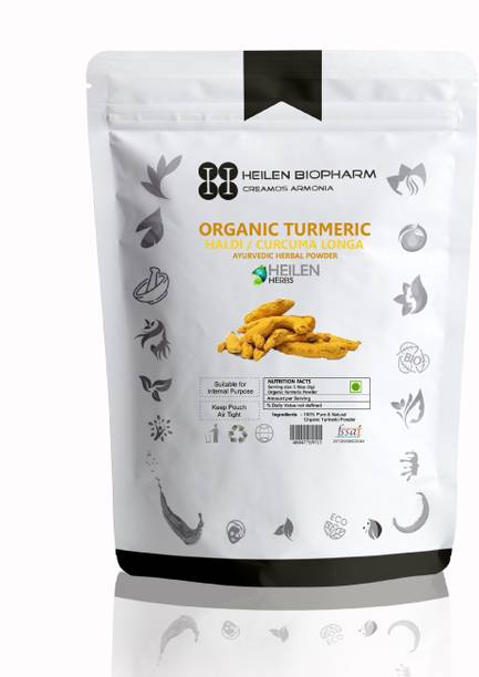 HEILEN BIOPHARM Organic Turmeric Powder 100 Gram Curcuma longa Haldi/Halad