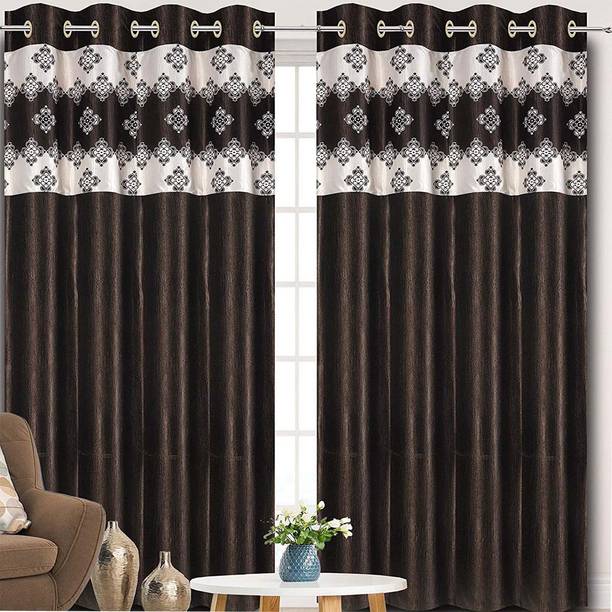 Soulful Creations 152 cm (5 ft) Polyester Window Curtain (Pack Of 2)