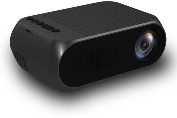 IBS YG320 Mini LED 400-600 Lumens 1080P Home Theater Cinema Video Built-in 1300mAh Battery HDMI AV USB SD CARD SUPPORTED 3.5MM AUDIO DEVICE CONNECT (600 lm / 1 Speaker / Remote Controller) Portable Projector