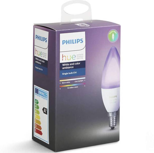 PHILIPS Hue Base E14 6.5-Watt (White and color ambiance) Smart Bulb