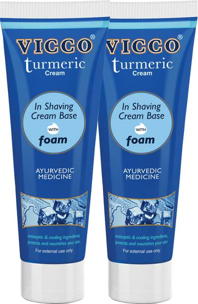 VICCO Shaving Cream Without Sandalwood Oil(Turmeric Cream In Shaving Cream Base with Foam)