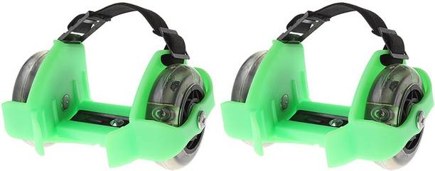 IRIS Adjustable Wheels Heel Roller Skates Flashing Safe Light Shoes क्वाड रोलर स्केट्स साइज: 4-16 UK