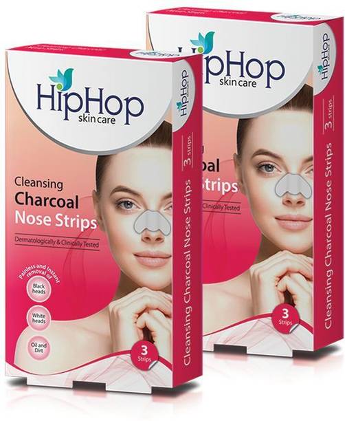 HipHop Skincare Charcoal Nose Strips (Women) - Blackhead Remover (Pack of 2)