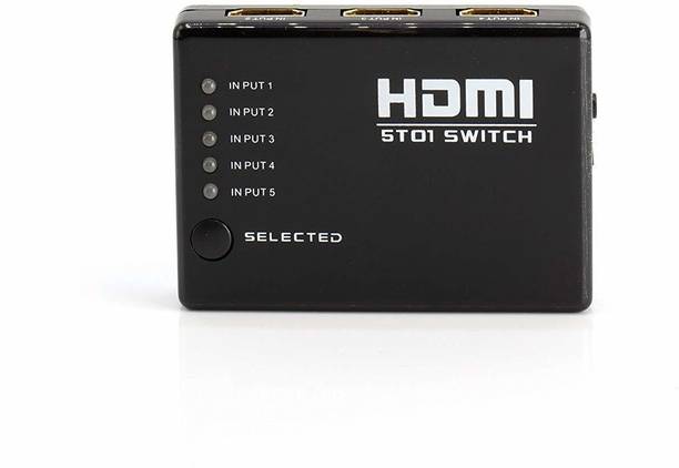 Tobo 5 Port HDMI Switcher,5x1 High Speed HDMI Switch with IR Wireless Remote.(Black) Media Streaming Device