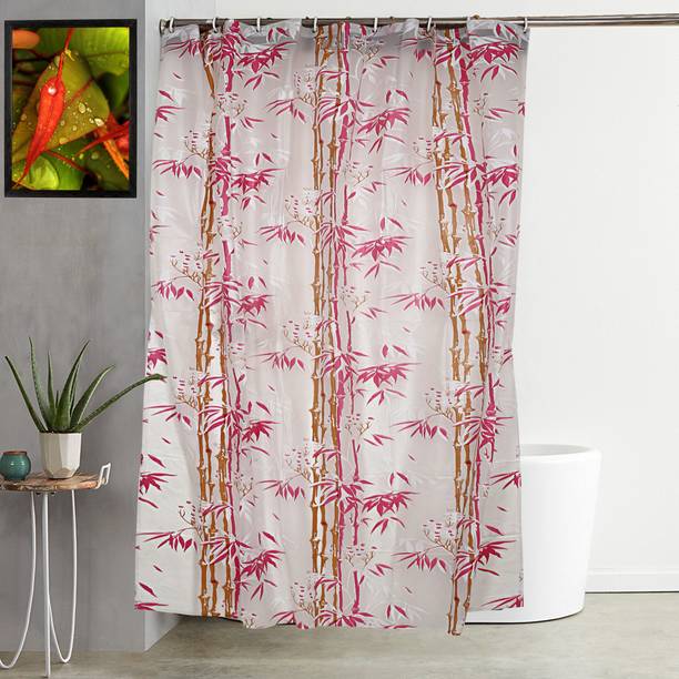 KUBER INDUSTRIES 213 cm (7 ft) PVC (Polyvinyl Chloride) Shower Curtain Single Curtain