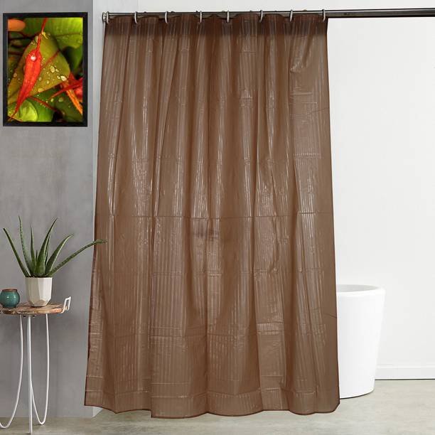 KUBER INDUSTRIES 213 cm (7 ft) PVC (Polyvinyl Chloride) Shower Curtain Single Curtain