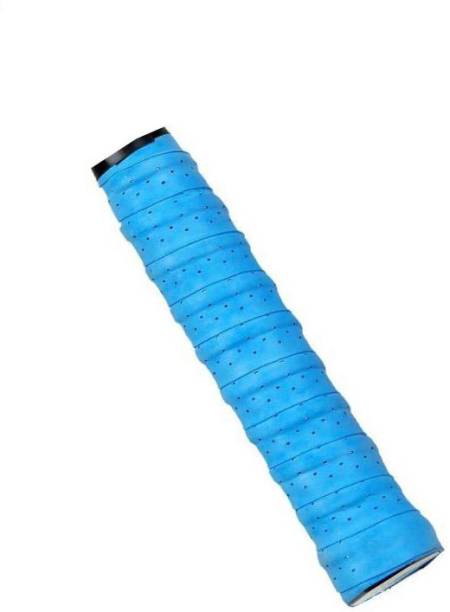 EmmEmm Premium PU Cyan Blue Badminton Grip Smooth Tacky