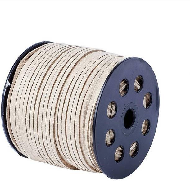 DIY Crafts Golden Rod Yellow Faux Suede Cord Roll String Leather Lace Beading Thread for Jewelry Making(90 meter)