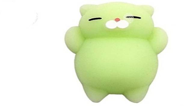 ANABGI 1Pcs Kawaii Slow Rising Squishy Squeezen Cute Cats Mini Fidget Toy Stress Reliever Kids Toy Gift ( Green ) Bath Toy