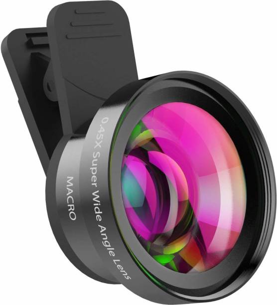 Voltegic ® Cell Phone Camera Lenses 2 in 1 Clip-on Camera Lens Kit 0.45X Super Wide Angle Lens Mobile Phone Lens