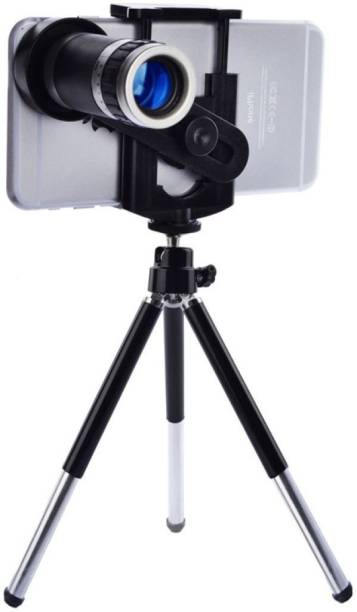 m s megaslim 8X18 Extra Zoomer Optical Zoom Telescope Mobile Camera Lens with Tripod Adjustable Phone Holder Mobile Phone Lens