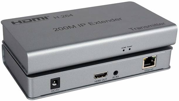 microware 656ft/200m HDMI Extender Over Ethernet TCP/IP/CAT5e/CAT6/7 Ethernet LAN Switch Support Full HD 1080P, Point-to-Point, one Point-to-Multi Point Mode -Up to 656ft (200m) Extension Media Streaming Device