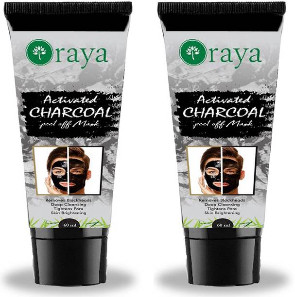 Oraya Activated Charcoal Peel Off Mask for Men & Women for Blackheads Removal, Skin Brightening, Anti Acne, Oil Control & For Glowing Skin 120gm