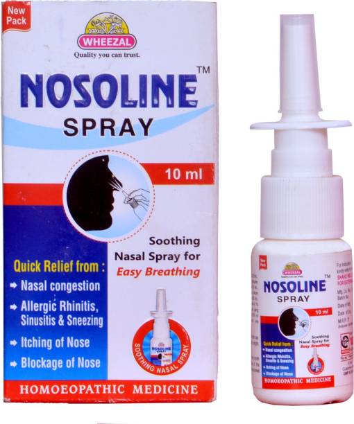 WHEEZAL NOSOLINE SPRAY-SOOTHING NASAL SPRAY FOR EASY BREATHING Manual Nasal Aspirator