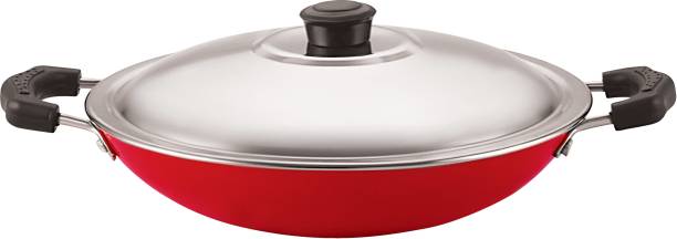 NIRLON Non-Stick Aluminium Appachatti With Steel Lid Paniyarakkal with Lid 0 L capacity 22.5 cm diameter