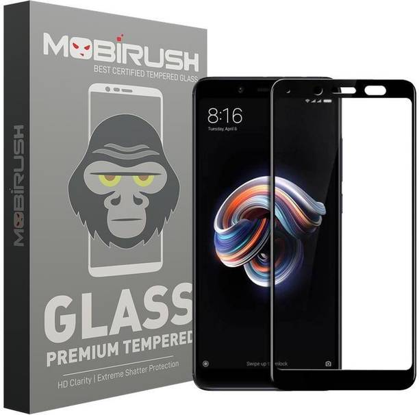 MOBIRUSH Edge To Edge Tempered Glass for Mi Redmi Note 5 Pro