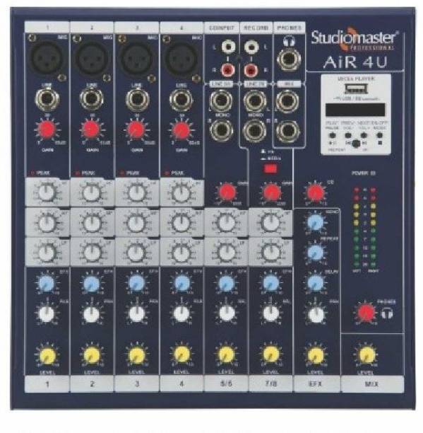 Studiomaster Air 4u professional audio mixing console with media player Digital Sound Mixer