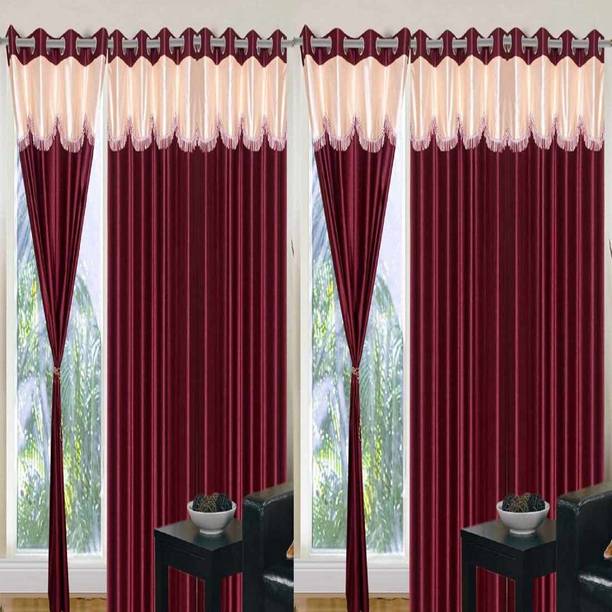Soulful Creations 212 cm (7 ft) Polyester Room Darkening Door Curtain (Pack Of 4)