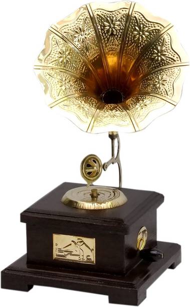 ARSH Antique Wooden Gramophone Wooden, Brass Gramophone