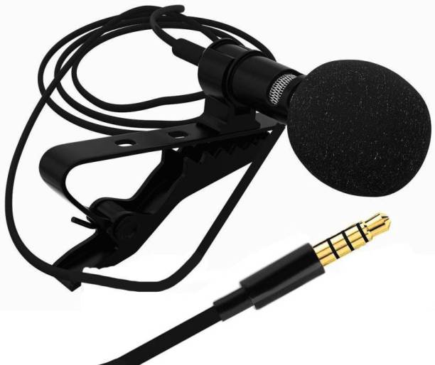 MEZIRE 3.5mm Clip Microphone For Youtube | Collar Mike for Voice Recording | Lapel Mic Mobile, PC, Laptop, Android Smartphones, DSLR Camera Microphone Microphone  (Black) Microphone