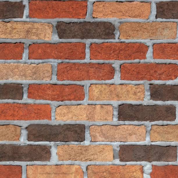 Impression 114.3 cm 45CM Roll Natural Embossed 3D Brick Wall Wallpaper Home Decor &amp; Birthday Decor Removable Sticker