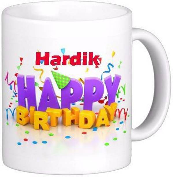 GNS HARDIK_Best name coffee mug HBD007 Ceramic Coffee Mug