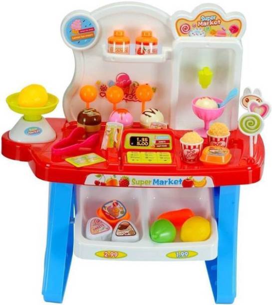 Authfort Mini Super Market Play Set Learning Toys For Kids (Multicolor)