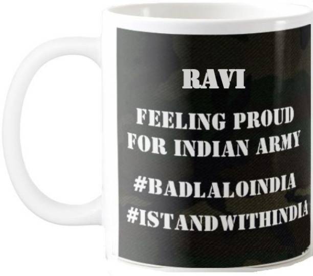 Exoctic Silver RAVI_Salute Indian army 011 Ceramic Coffee Mug