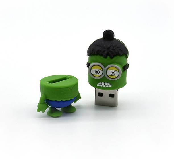 PANKREETI PKT643 Cute Minion Hulk 32 GB Pen Drive Compatible with Netbook, Gaming Console, Desktop Computer, Television, Audio Player, Laptop USB 2.0 Rubber Case