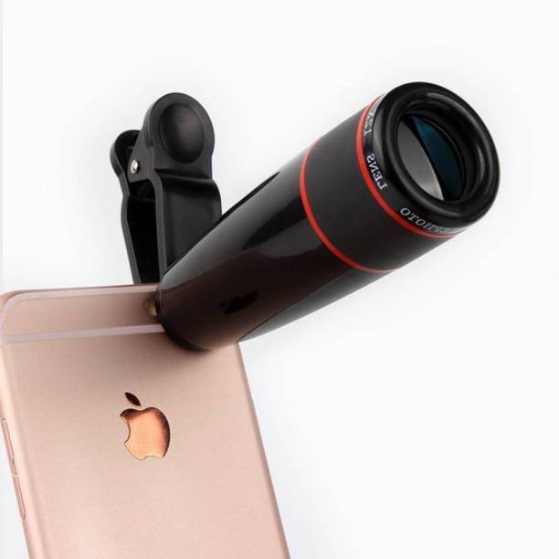 SpadeAces 12x Zoom Mobile Adjustable Focus HD Pictures Telescope Lens Kit with DSLR Blur Background Effect for All Smartphones ND-02 Mobile Phone Lens