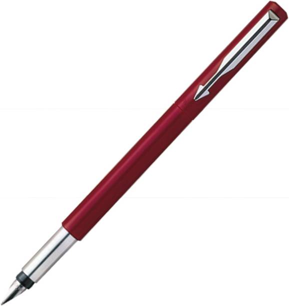PARKER Vector Standard Fountain Pen Fine Tip With 1 Ink Cartridge Red Body Color Fountain Pen