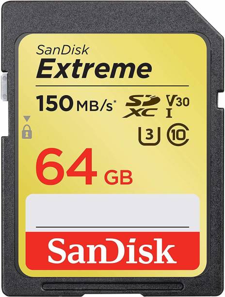 SanDisk Extreme 64 GB Extreme SDHC Class 10 150 MB/s  Memory Card