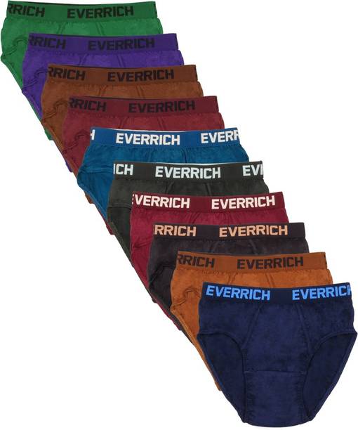Pack of 10 Solid Men Brief