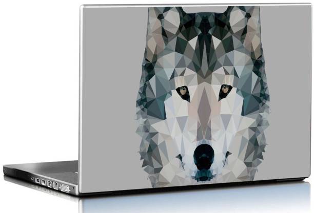 PIXELARTZ Laptop Skin - Polygonal Wolf - HD Quality - 15.6 Inches 3M Vinyl Paper Laptop Decal 15.6