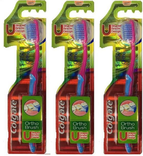 Colgate Ortho Toothbrush U Shaped Bristle Design Pack O...