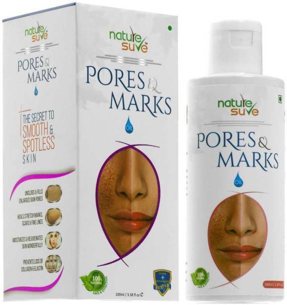 Nature Sure Pores and Marks Oil - 1 Pack (100ml) for enlarged skin pores, stretch marks and fine lines