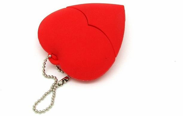 PANKREETI PKT650 Red Heart 128 GB Pen Drive Compatible with Netbook, Gaming Console, Desktop Computer, Television, Audio Player, Laptop USB 2.0 Rubber Case