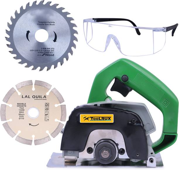 TOOLBUX Powerful cutting machine (11000 RPM) (110 mm) for wood/marble/tile/granite/metal cutting Free 3 wheels Handheld Tile Cutter (1050 W) Handheld Tile Cutter