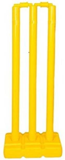 Monika Sports Plastic Stumps Set 3 Wicket Set, 1 Stand,...