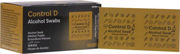 Control D Swabs Antiseptic Prep Wipes 100 Sterile Medium Pads Individually Sealed - Ideal for Pre-injection Skin Prep - 70% Isopropyl Alcohol Swab For Disinfection Use