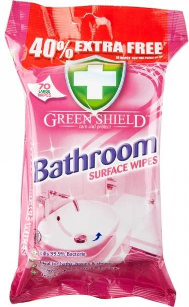 green shield Bathroom Surface Wipes 70's