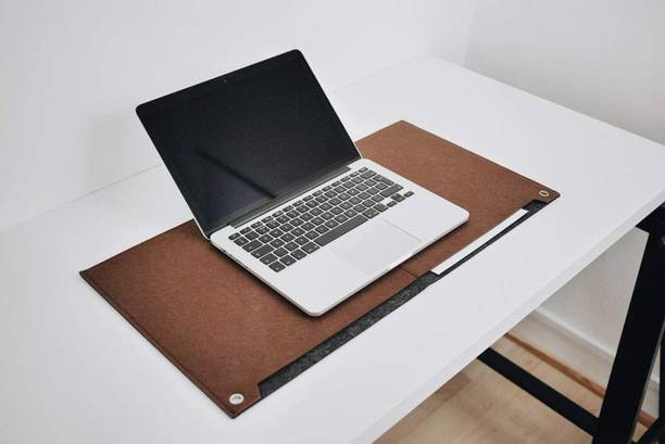 HOUSE OF QUIRK 1 Compartments Felt Laptop Keyboard Mouse Felt Pad
