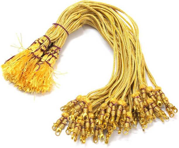PMW Necklace back rope 12pcs- dori for silk thread - terracota jewelery - quilling - Gold Jewellery