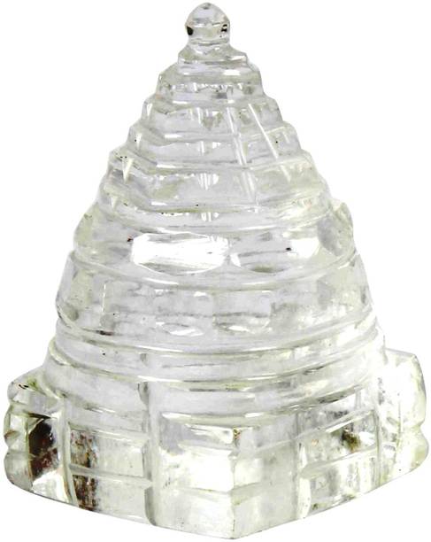 numeroastro Natural & Original Crystal/Sphatik Shri Yantra For Good Luck (150-160 Grams Approx) (Pack of 1) Crystal Yantra